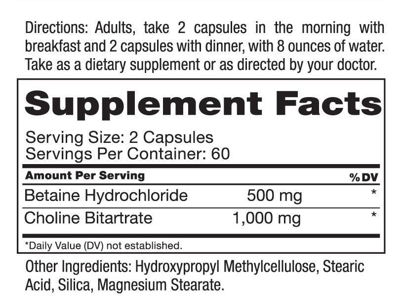 Best Choline Bitartrate Supplement Buy Choline Dietary Supplements